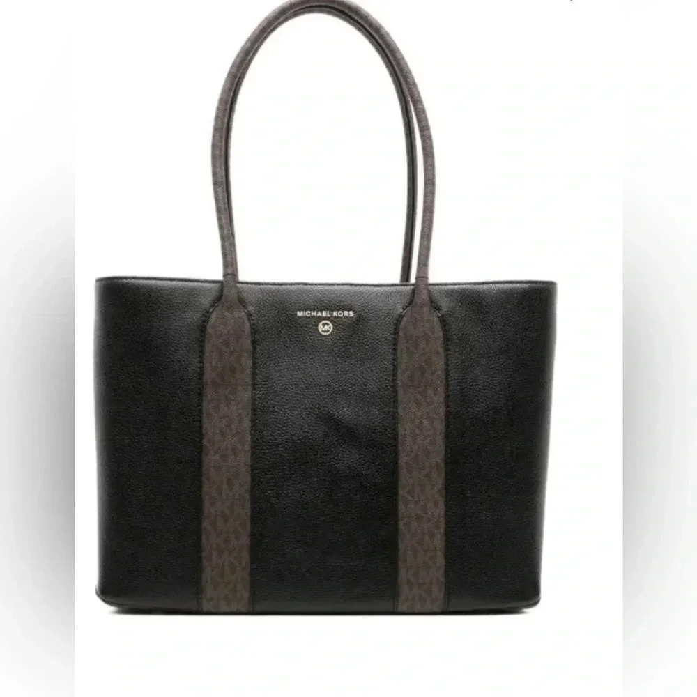 Michael Kors Tote Black Austin Large Leather Bag Nwt
